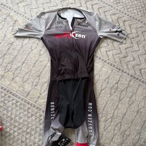 Santini Black and Gray Cycling Suit